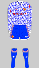 manchester united 1990 change kit