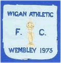 wigan athletic crest worn in 1973 fa trophy final