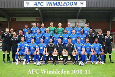 afc wimbledon 2010-11 team group