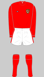 wales 1974 home kit